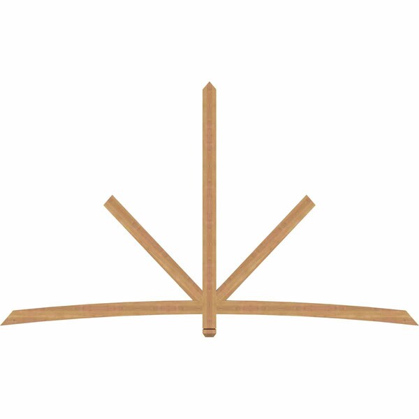 Ekena Millwork Alberta Timber Gable Bracket, Western Red Cedar, 108"W x 63"H x 1 1/2"D x 3 1/2"F, 14/12 Pitch GBW108X63X0204ALB00SWR - main